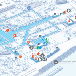 Карта-схема: Москва, парк Горького