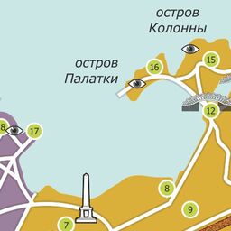 Карта-схема: Выборг, Ленинградская область, Монрепо